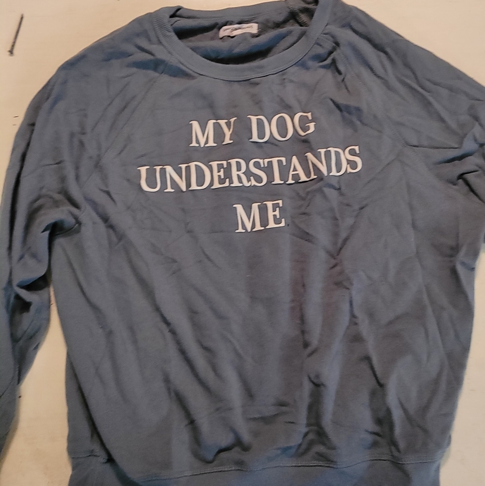 Gray crewneck sweatshirt. Size small